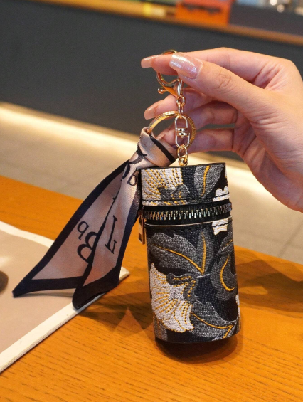 Shein 1pc Creative Handmade Embroidered Case Keychain, Coin Purse -.