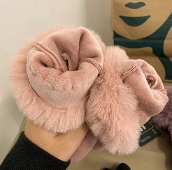 Shein 1 Pair Of German Fleece Gloves +