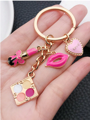 Shein Lipstick Bag Charm Keychain -.