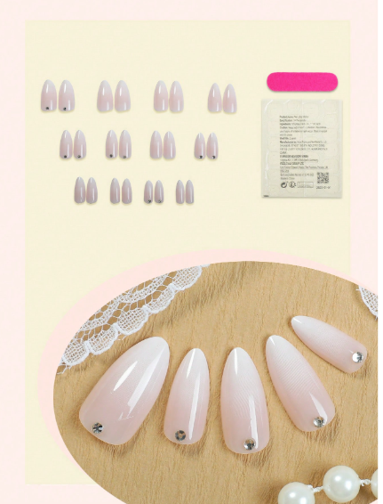 Shein Dual-Tone Gradient False Nails >