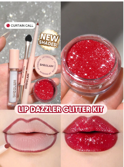Sheglam Lip Dazzler Glitter Kit - Curtain Call -.