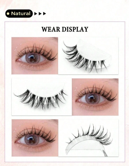 Shein Women's Fishtail Anime Cartoon False Eyelash Set Code : 5P