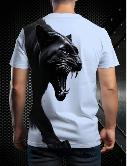 Shein Men's Casual Sports 3D Printed Pattern Crew Neck T-Shirt, XL -.