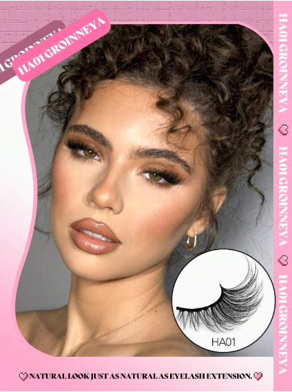 Shein 9 Pairs Cat Eye Short Soft 3D Faux Mink Lashes, Code: HA01 -.