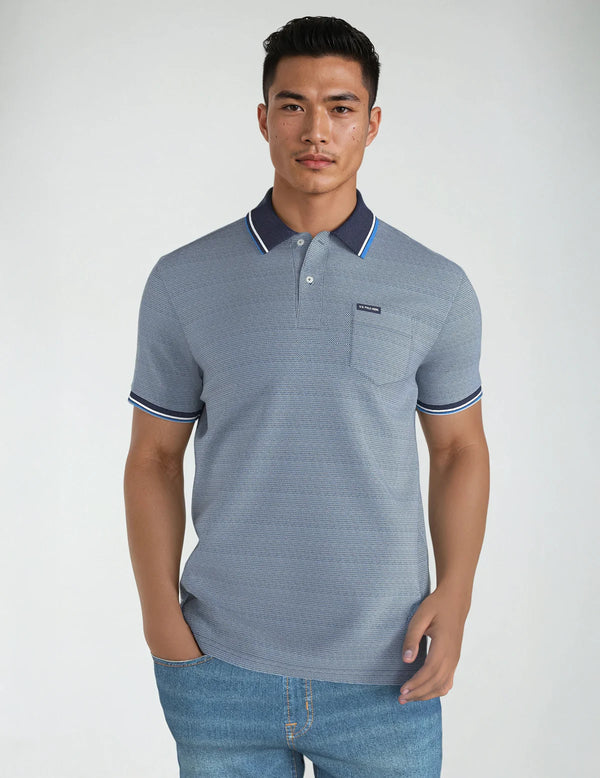 U.S. Polo Birdseye Jacquard Pique Polo Shirt, S +