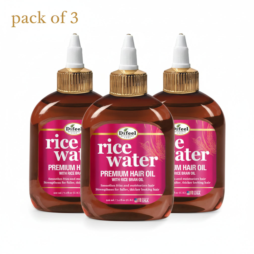 Difeel Rice Water Premium Hair Oil 75 ml (Pack of 3)