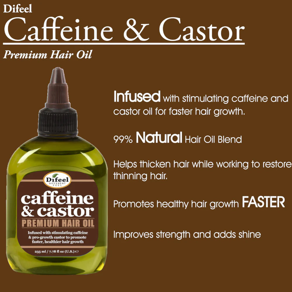 Difeel Caffeine & Castor Premium Hair Oil 210ml
