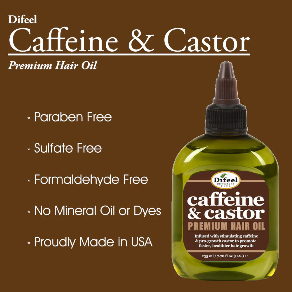 Difeel Caffeine & Castor Premium Hair Oil 210ml