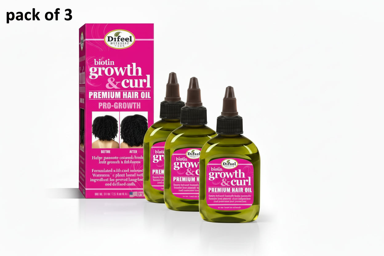 Difeel Growth and Curl Biotin Premium Hair Oil 75 ml