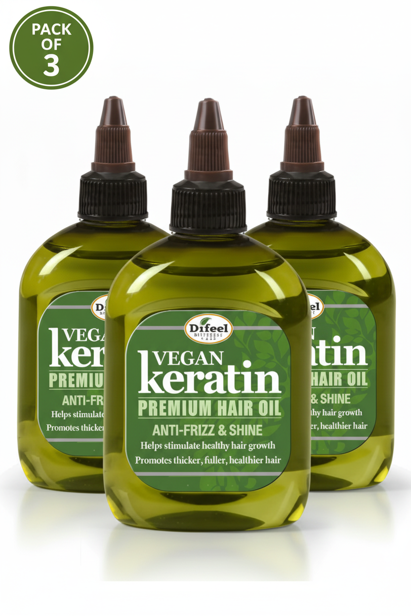 Difeel Vegan Keratin Premium Hair Oil - Anti Frizz & Shine 75ml