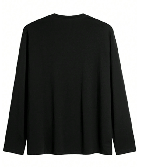 Shein Versatile Solid Color Slim Fit V-Neck Long Sleeve T-Shirt, XL >