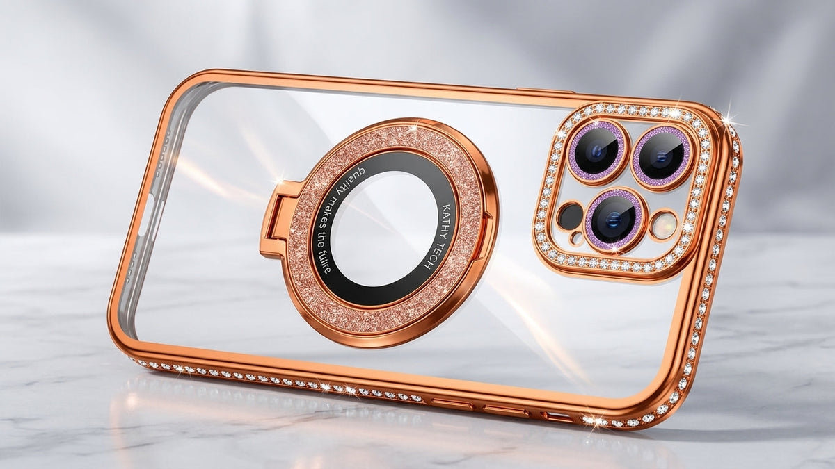 Luxury Rhinestone Diamond iPhone Case with Camera & Side Strass Sparkle