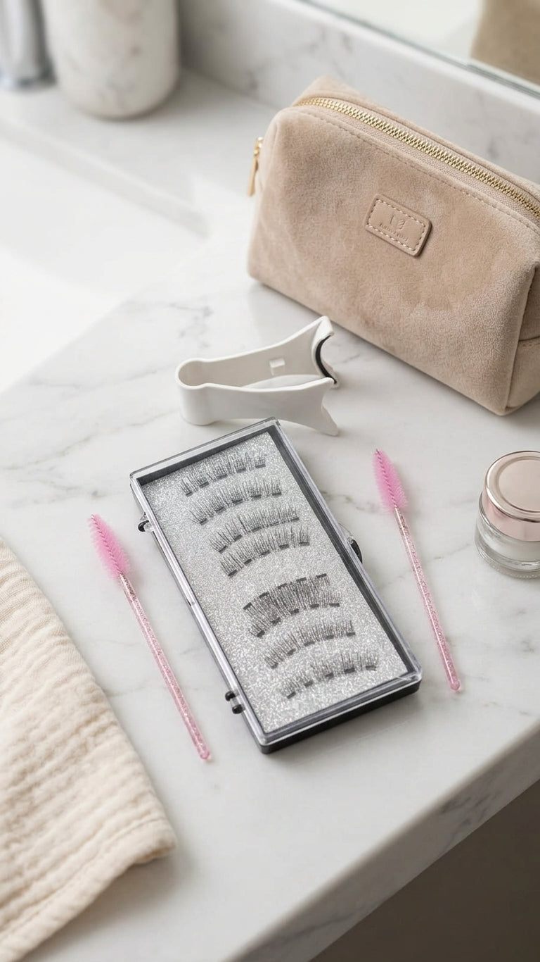 Shein DIY Eyelash Extensions Kit - 120 Clusters C Curl Individual Lashes with Applicator and Brushes Code : 9525