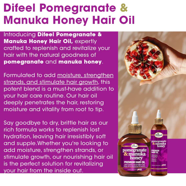 Difeel Pomegranate & Manuka Honey Premium Hair Oil - 210 ml