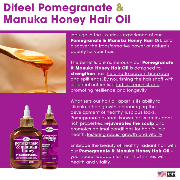 Difeel Pomegranate & Manuka Honey Premium Hair Oil - 210 ml