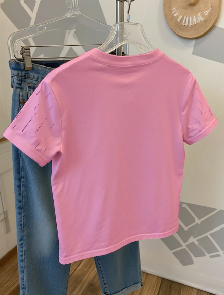 Shein Regular Short Sleeve Crew Neck T-Shirt -.
