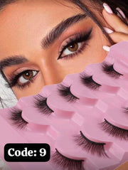 Shein 5pairs/Set Half-Length Comfortable Soft False Eyelashes Made Of Wool, Code: 9 -.