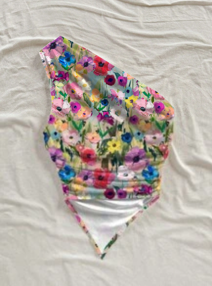Shein Floral Pattern Women Top, L>