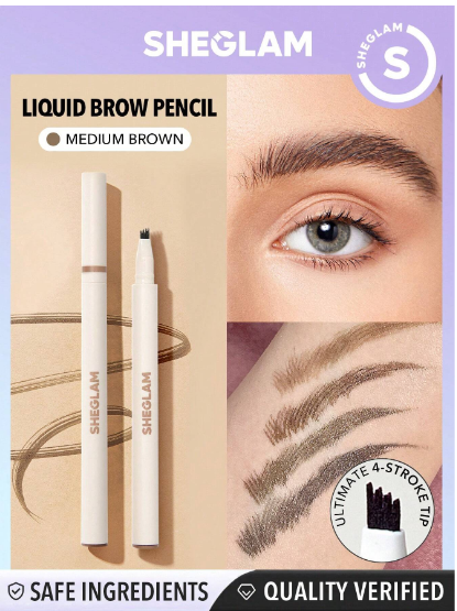 Sheglam Feather Better Liquid Eyebrow Pencil - Medium Brown /