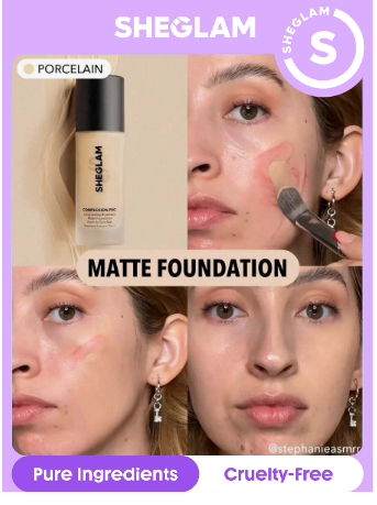 Sheglam Complexion Pro Long Lasting Breathable Matte Foundation- Porcelain +