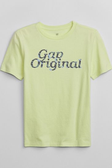 GAP Logo Crew Neck Short Sleeve T-Shirt, 10T */#