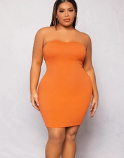 Shein SXY Plus Solid Tube Bodycon Dress, 4XL +