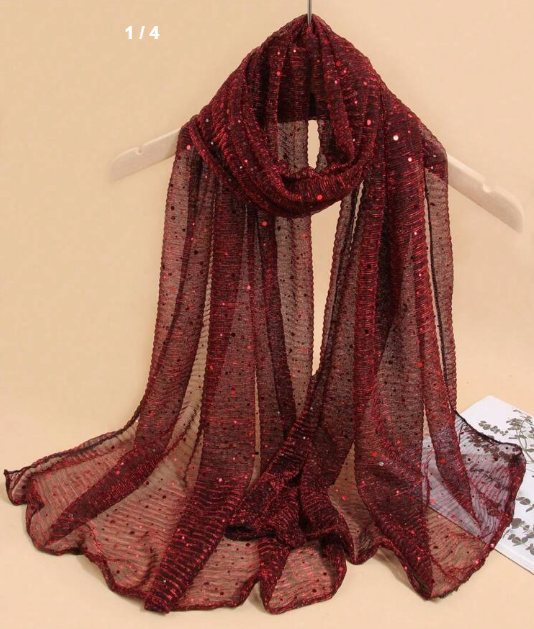 Shein Lightweight Solid Color Sequined Bandana +