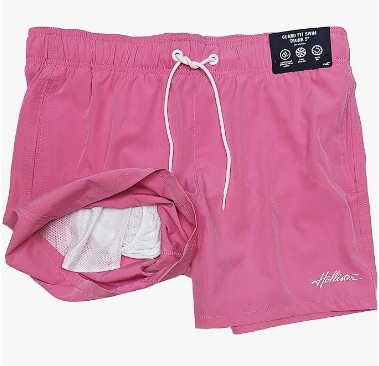 Hol. California Men's 4-Way Stretch Guard Fit Swim Trunk, XL +