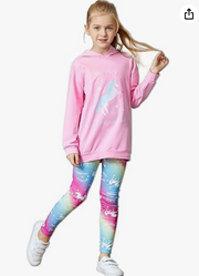 Pat Pat Girls 2pcs Unicorn Outfit, 10-11T +