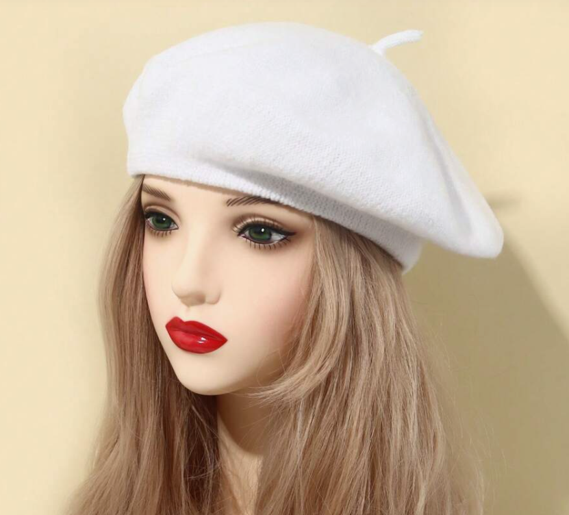 Shein Women's Autumn/Winter Knitted Warm French Style Knitted Beret -.