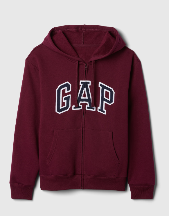 Relaxed Gap Logo Zip Hoodie, XL -.