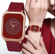 Shein 1pc Women's Cute, Minimalist Strap Quartz Wrist Watch >