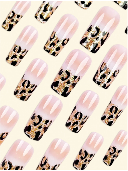 Shein 24pcs Y2K Revamp Coffin Shaped Nail Stickers -.