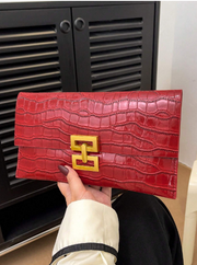 Shein 1pc Luxury Fashion Stone Pattern Clutch Bag -.