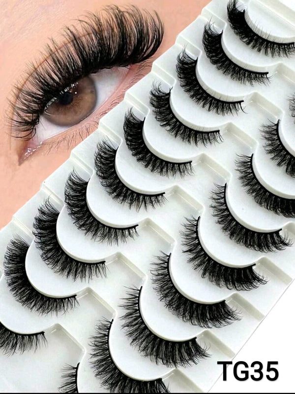 Shein Faux Mink Lashes Fake Lashes Strip Eyelashes, TG35 /