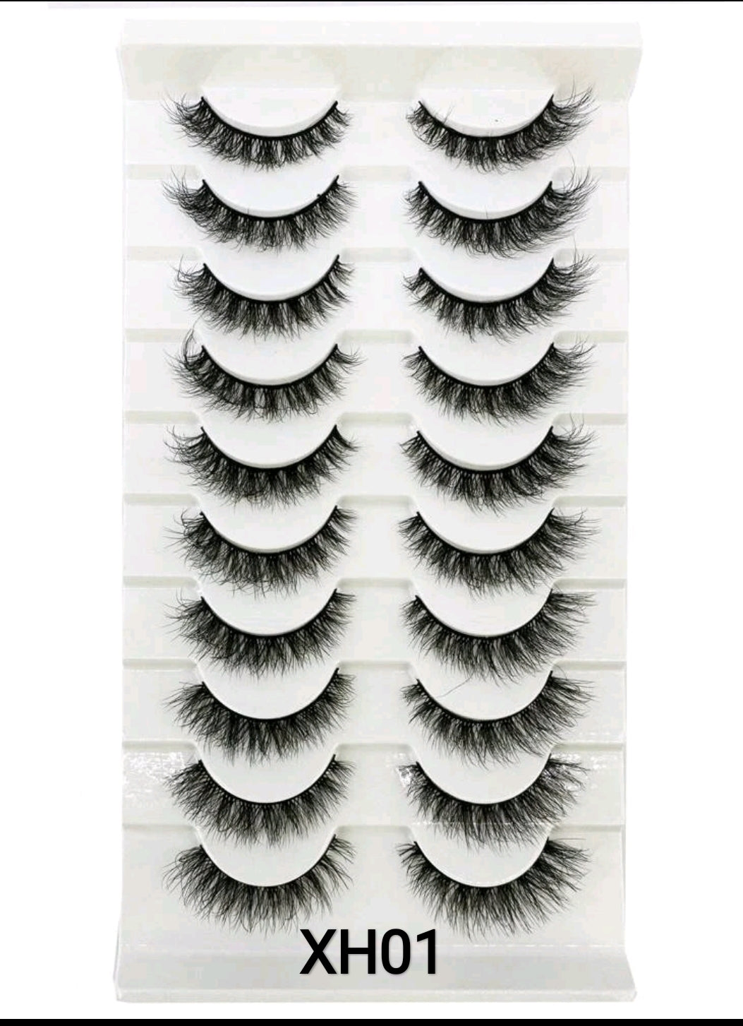Shein 10pairs Makeup Eyelashes Soft Fluffy Lashes False Eyelashes Dramatic 3D, XH01 +