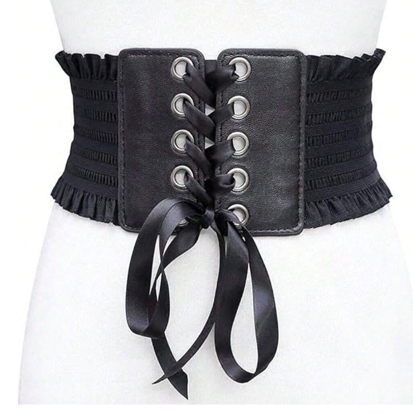 Shein 1pc Women Waist Belt, Decorative Wide Belt With Fringe Lace >