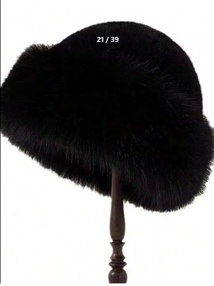 Shein 1pc Women's Luxury Faux Fur Winter Hat -.