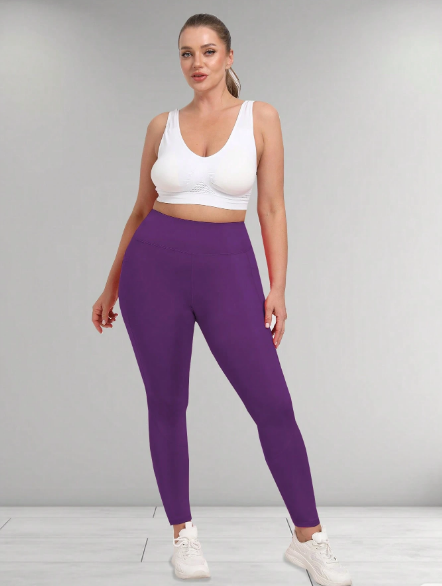 Shein Plus Size Leggings With Pockets Stretchy Leggings, 3XL -.