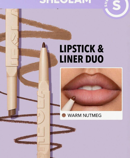 Sheglam Glam 101 Lipstick & Liner Duo 2 in 1 - Warm Nutmeg -.
