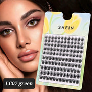 Shein 120 Clusters Of Lc07 DIY 10-16mm Mixed False Eyelashes, LC07 green +