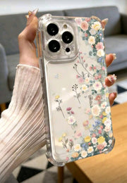 1pc TPU Thickened Anti-Drop Butterfly Pattern Phone Protective Case, Suitable For Iphone>