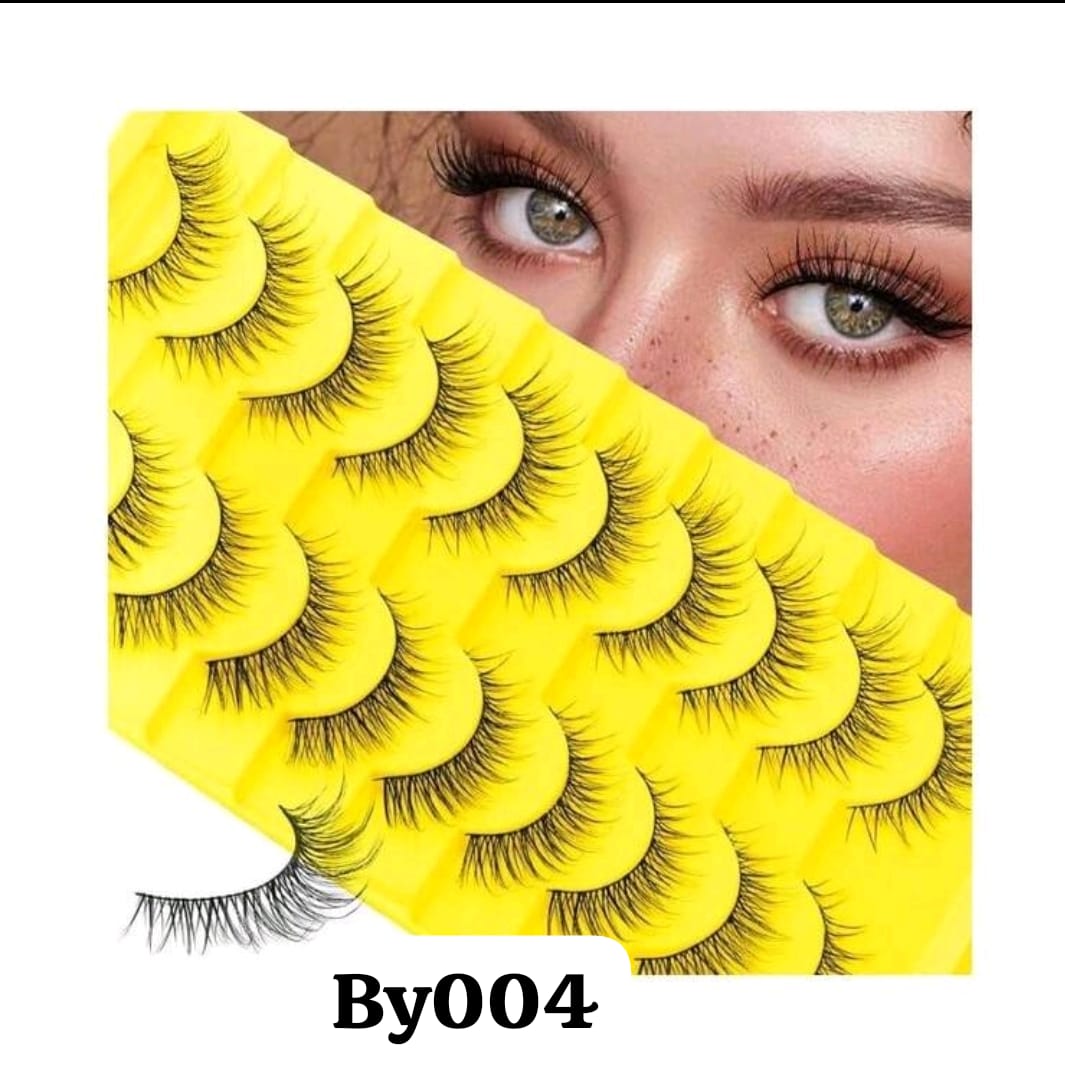 Shein False Eyelashes Natural Look Cat Eye Lashes Wear Comfortable Black Fake Lashes, Code: By004 +