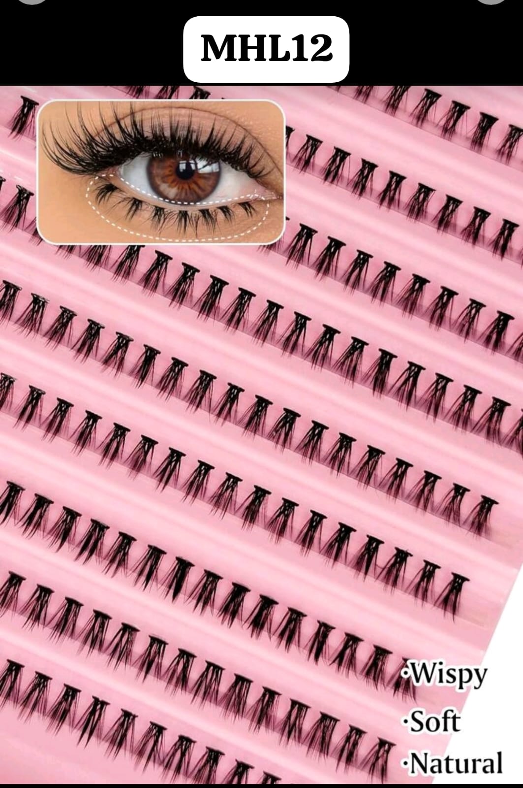 Shein 200 Pcs Bottom Cluster Lashes Natural Looking Reusable Bottom Lashes Mixed Length 6-8mm, Code: MHL12 +