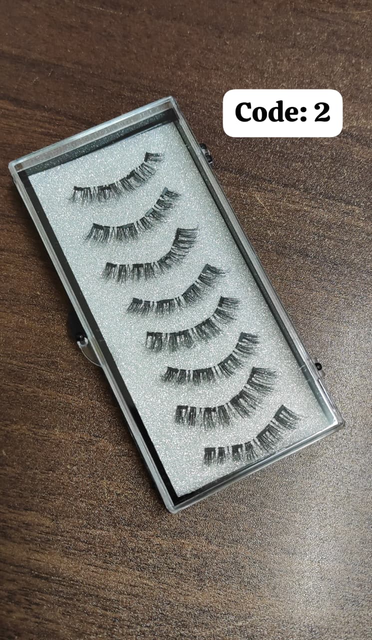 Shein 4 Pairs Reusable Soft Crimp Magnetic Eyelashes, Code: 2 +