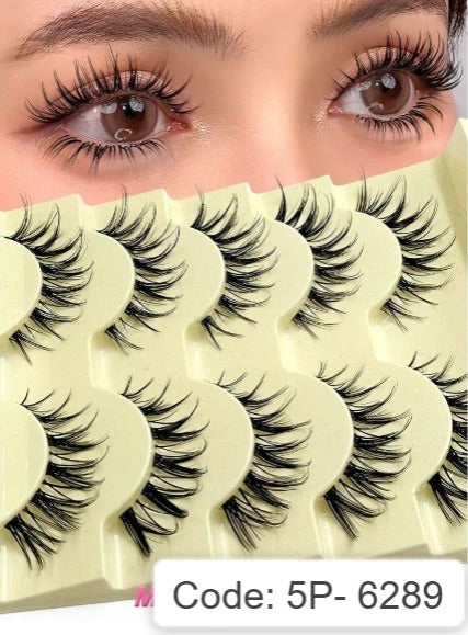 Shein Women's Fishtail Anime Cartoon False Eyelash Set Code : 5P
