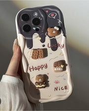 Adorable Bear Phone Case 3d Cute Elements>