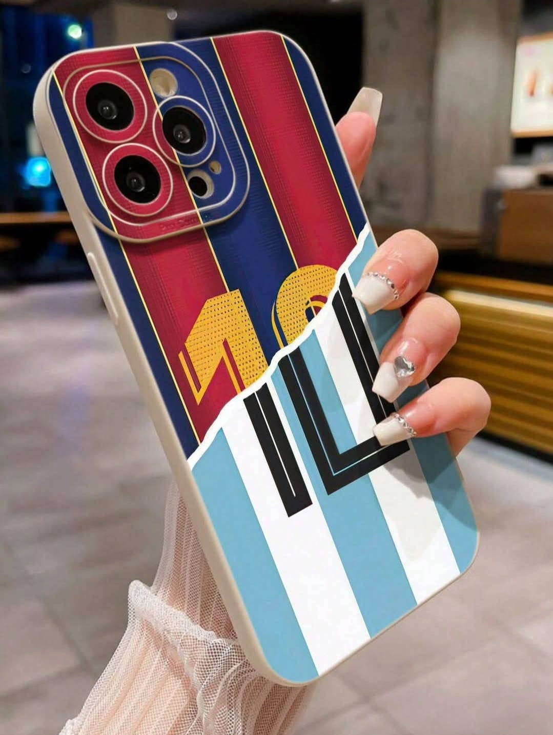 Football Embossed Minimalist Fashionable Anti-Drop Phone Case -.