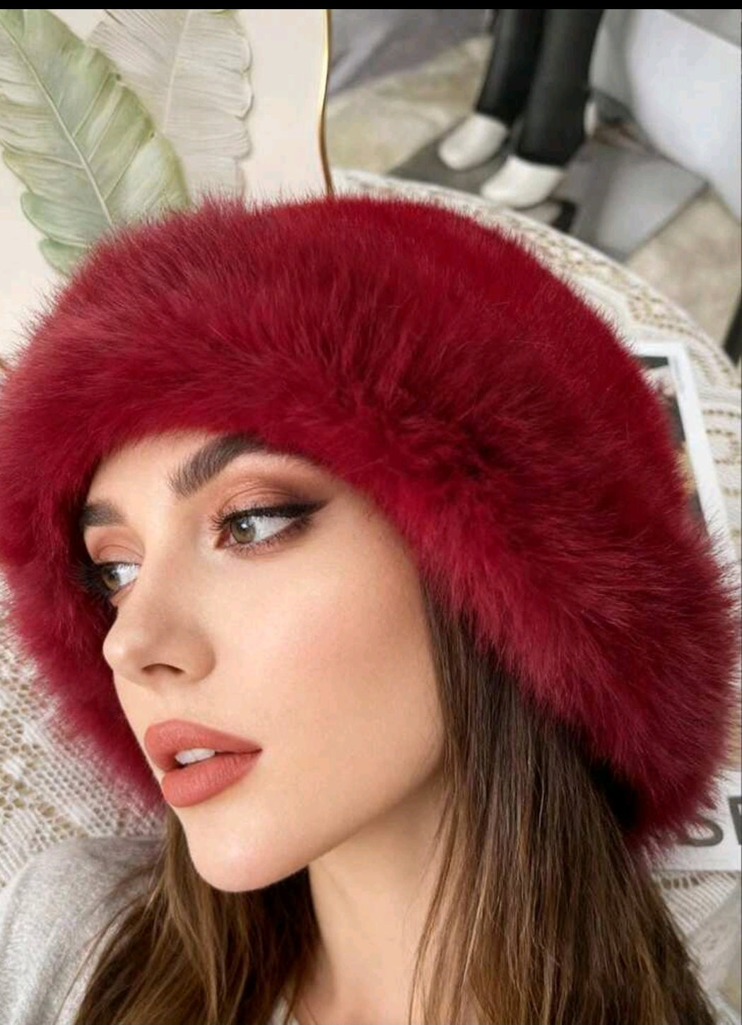 Shein 1pc Women Winter Furry Hat -.