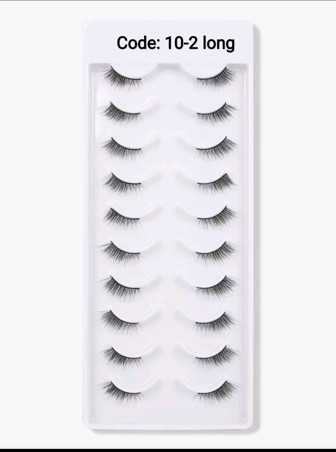 Shein 10 Pairs Cat Eye Half-Eye Extension Eyelashes To Increase Eye Size, Code: 10-2 long -.